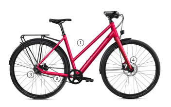MTB CYCLETECH Tool Lady XT 3x10 City kit Tubus Logo